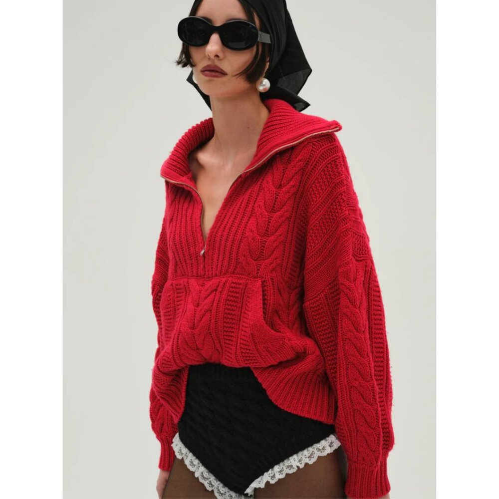 Drina Henley Knit Sweater